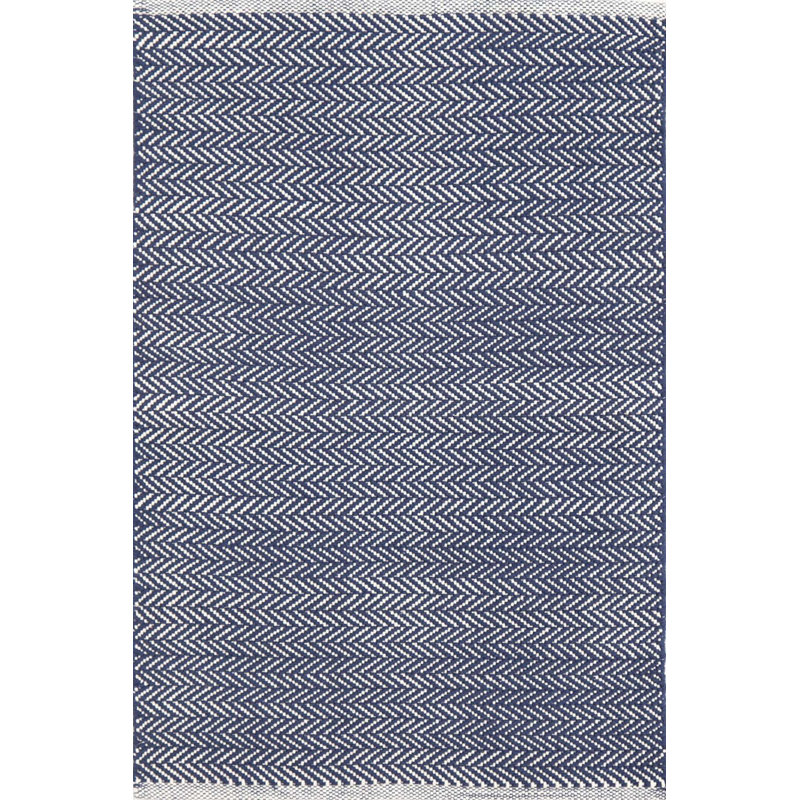 Dash and Albert Rugs Herringbone Handmade Handwoven Cotton Area Rug in